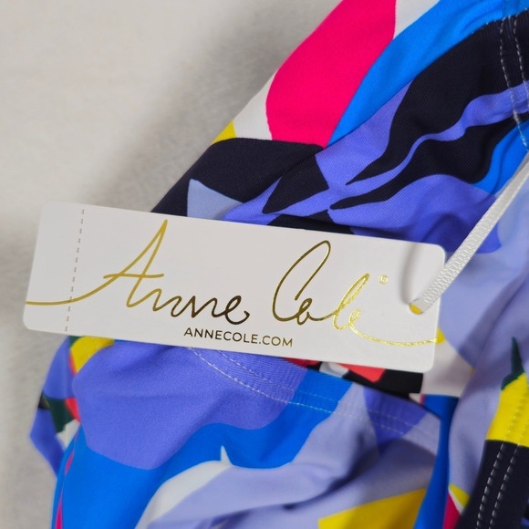 Anne Cole Women's Tropical Leaf Print Swim Tankini Top Plus Size 24W - Picture 6 of 7